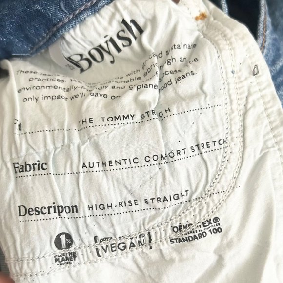 Boyish The Tommy Stretch Distressed High-Rise Straight Jeans in Wild Times - Picture 13 of 13